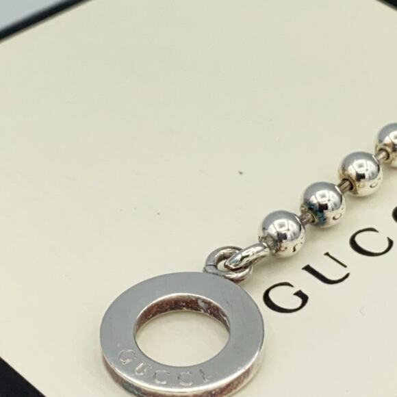 Gucci Sterling Sliver Ball Chain Bracelet 7" - Picture 4 of 5